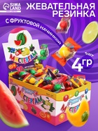 Жевательная резинка «Мистергам» с фруктовой начинкой, 4 г - Фото 1