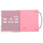 Тетрадь А5+, 48 листов в клетку ErichKrause "FolderBook Pastel", съемная пластиковая обложка, на резинках, блок офсет, белизна 100%, розовая - Фото 4