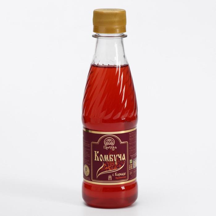 Напиток безалкогольный «Комбуча»‎ с каркадэ на иван-чае и цветочном мёде, 250 мл - Фото 1