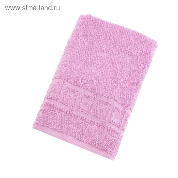Полотенце махровое 40х70 см, розовый, хлопок 100%, 430гр/м2 - Фото 1