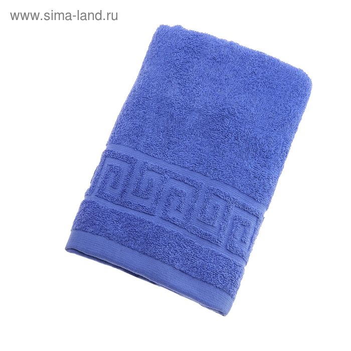 Полотенце махровое однотонное Антей 70х140 см, васильковый, 100% хлопок, 430 гр/м2 - Фото 1