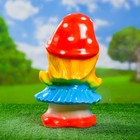 Садовая фигура "Девочка-гном" 18х16х31см - Фото 3