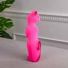 Копилка "Кот Лапа", покрытие флок, розовая, 27 см - Фото 2