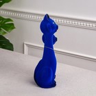 Копилка "Коты пара Свидание", синяя, покрытие флок, керамика, 28 см - Фото 2