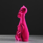 Копилка "Кот Семья", покрытие флок, розовая, 27 см - Фото 4