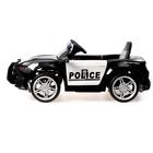 Электромобиль POLICE, EVA колеса, кожаное сиденье, цвет чёрный глянец - Фото 2