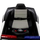 Электромобиль POLICE, EVA колеса, кожаное сиденье, цвет чёрный глянец - фото 24146700