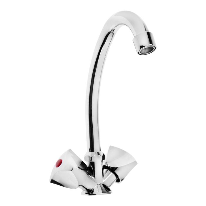 УЦЕНКА Смеситель для кухни ZEIN Z20380103, кран-букса латунь 1/2", без подводки, хром - Фото 1