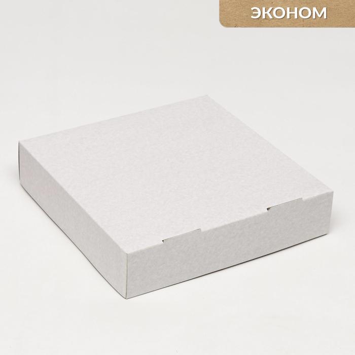 Упаковка для пирога, белая, 23 х 23 х 5 см