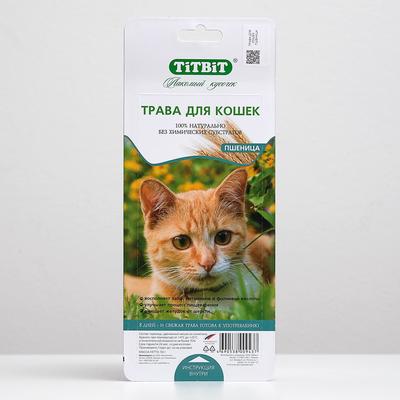 Трава TiTBiT для кошек, пшеница, 50 г