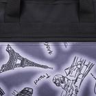 Сумка хозяйственная на молнии, наружный карман, цвет чёрный - фото 21207044