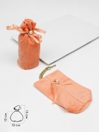 Мешочек бархатный с бусиной, 13*15см, цвет розовый (10 шт) - фото 809487171