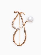 Брошь «Стетоскоп», цвет белый в золоте - Фото 1