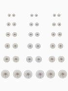 Серьги пусеты QF «Рэйчел», 18 пар, бусина d=5-12 мм, цвет белый - Фото 2