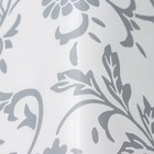 Клеёнка на стол на нетканой основе Доляна «Цветы», ширина 140 см, рулон 20 м, цвет серый - Фото 4