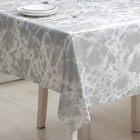 Клеёнка на стол на нетканой основе Доляна «Витая», ширина 137 см, рулон 20 м, цвет белый - Фото 2
