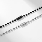 Кулоны «Неразлучники» замочек и ключ, цвет чёрно-серебряный, 45 см - Фото 3