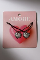 Кулоны "Неразлучники" два сердца с цветами, цвет серебро, 45 см - фото 808524181 Кулоны "Неразлучники" два сердца с цветами, цвет серебро, 45 см - фото 808524181