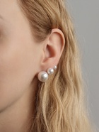 Серьги пусеты 18 пар «Рэйчел» бусина d=5-12 мм, молочно-белые - Фото 2