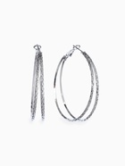 Серьги-кольца «Карма», косичка, цвет серебро, d=5 - Фото 1