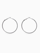 Серьги-кольца «Карма», косичка, цвет серебро, d=5 - Фото 3