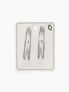 Серьги-кольца «Карма», косичка, цвет серебро, d=5 - Фото 5