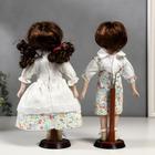Кукла коллекционная парочка набор 2 шт "Стася и Егор в нарядах в цветочек" 30 см - фото 9169002