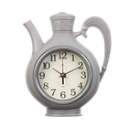 Часы настенные интерьерные для кухни "Чаепитие", бесшумные, чайник 26.5 х 24 см, серые, АА - Фото 6