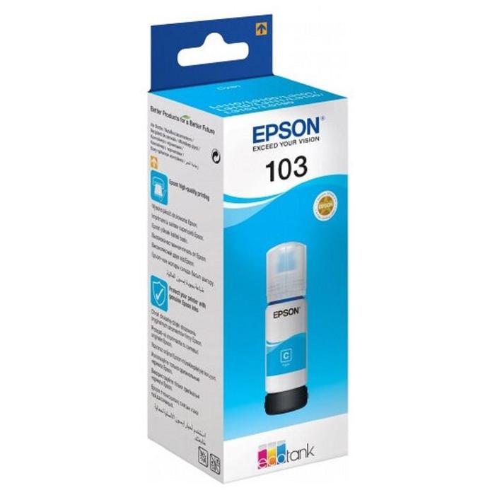 Чернила Epson 103C C13T00S24A голубой для Epson L3100/3110/3150 (65мл)