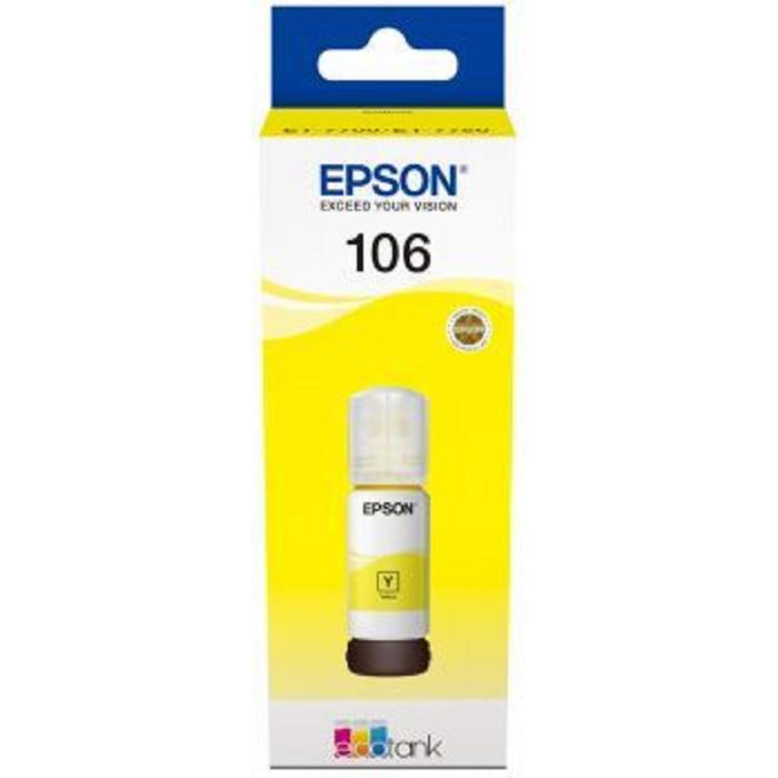 Чернила Epson 106Y C13T00R440 желтый для Epson L7160/7180 (70мл) - Фото 1