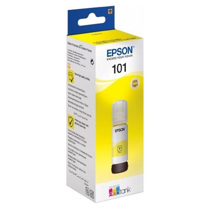 Картридж струйный Epson L101 C13T03V44A желтый для Epson L4150/L4160/L6160/L6170/L6190 - Фото 1