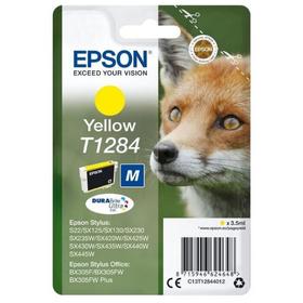 Картридж струйный Epson T1284 C13T12844012 желтый для Epson S22/SX125 (3.5мл)