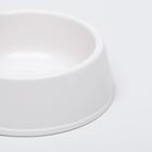 Миска двойная "Мур-мяу" 22,5 см х 13 см х 6 см, 0,2 л, бежевый - Фото 3