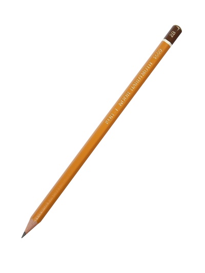Карандаш чернографитный 2.0 мм, Koh-I-Noor 1500 2B, профессиональный, L=175 мм