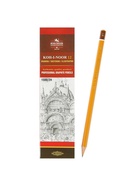 Карандаш чернографитный Koh-I-Noor 1500, 2H, шестигранный, деревянный, жёлтый корпус - Фото 2