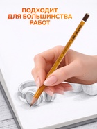 Карандаш чернографитный Koh-I-Noor 1500, 4B, шестигранный, деревянный, оранжевый корпус - Фото 3