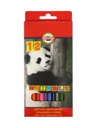 Карандаши 12 цветов Koh-I-Noor 3552, «Животные», европодвес - Фото 5