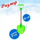 Лопатка детская с деревянной ручкой, 40 см, МИКС - Фото 2