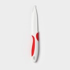 Нож керамический Доляна «Умелец», лезвие 10 см, цвет красный - Фото 4