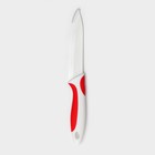 Нож керамический Доляна «Умелец», лезвие 13 см, цвет красный - Фото 4