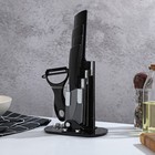 Набор ножей Magistro Black, 5 предметов, на подставке, цвет чёрный - Фото 2