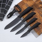 Набор ножей Magistro Black, 5 предметов, на подставке, цвет чёрный - Фото 4