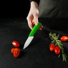 Нож керамический «Симпл», лезвие 8 см, ручка soft touch, цвет зелёный - Фото 5