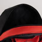 Рюкзак туристический, 21 л/25 л, отдел на молнии, 3 наружных кармана, с расширением, цвет чёрный/красный - Фото 6