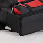 Рюкзак туристический, 21 л/25 л, отдел на молнии, 3 наружных кармана, с расширением, цвет чёрный/красный - Фото 5