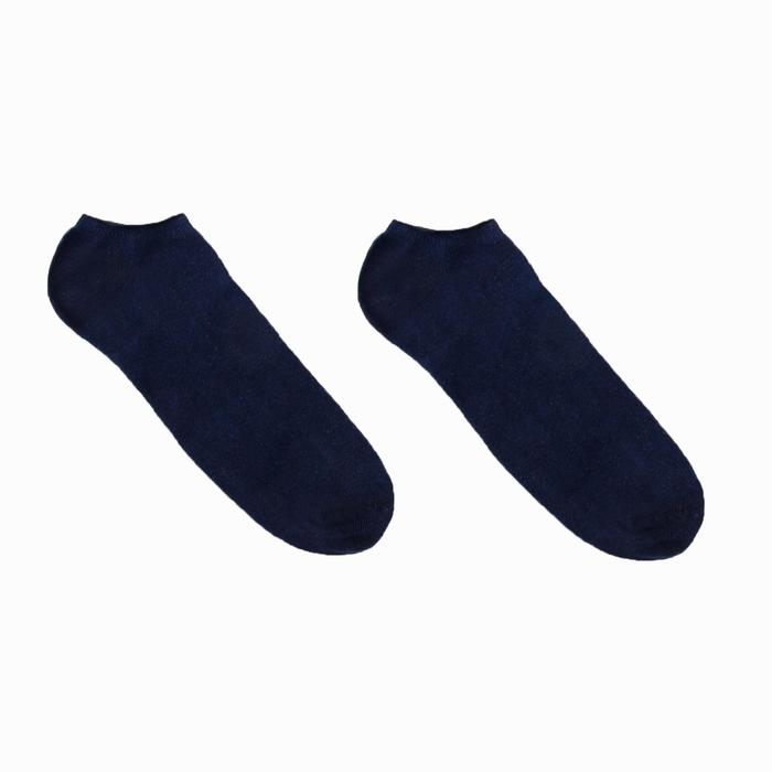 Носки мужские укороченные, цвет тёмно-синий, размер 27 - Фото 1