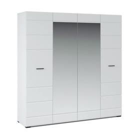 Шкаф 4-х дверный «Йорк», 2000*540*20502000 × 540 × 5050 мм, цвет белый / белый глянец