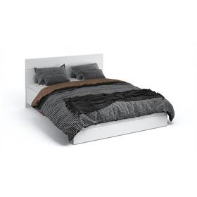 Кровать «Йорк», 1600 × 2000 мм, без основания, цвет белый / белый глянец
