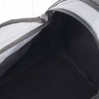 Сумка дорожная, отдел на молнии, с увеличением, 3 наружных кармана, длинный ремень, цвет чёрный/серый - Фото 3