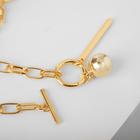 Кулон "Цепь" сфера, тоггл, цвет золото, L=45 см - фото 24421755